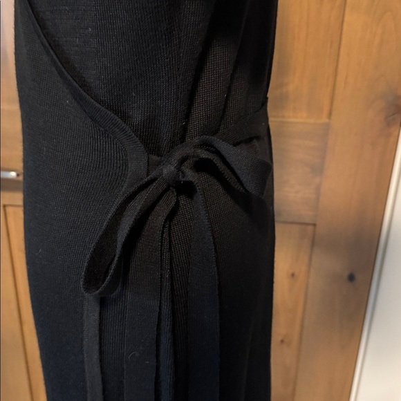 Coldwater Creek Sweater knit Wrap Dress Black Womens MP Wool blend Classic warm - Picture 7 of 7